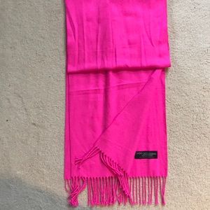 Pink 100% cashmere scarf.